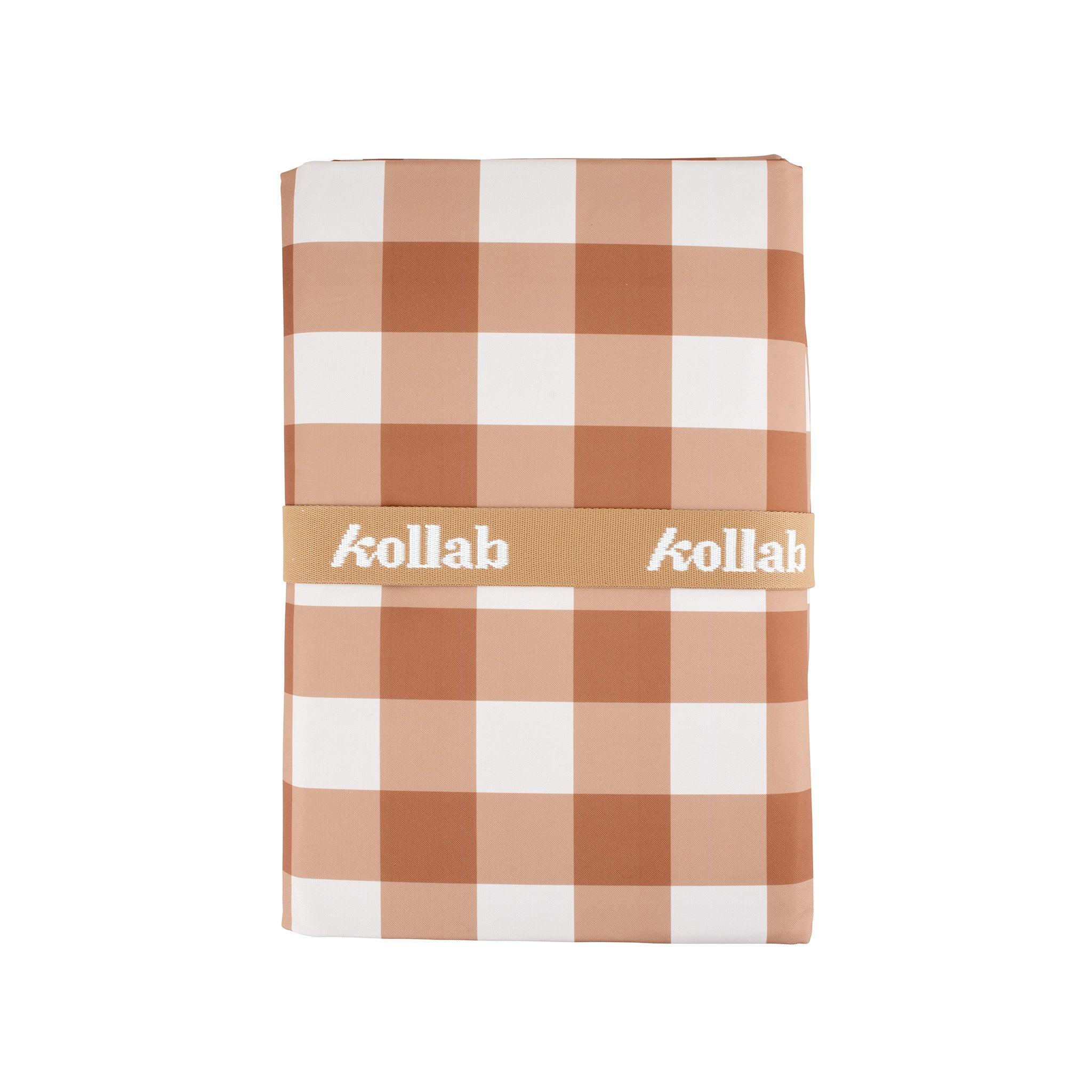 Buy Picnic mat 1.4x1.4m Clay Check by Kollab Australia