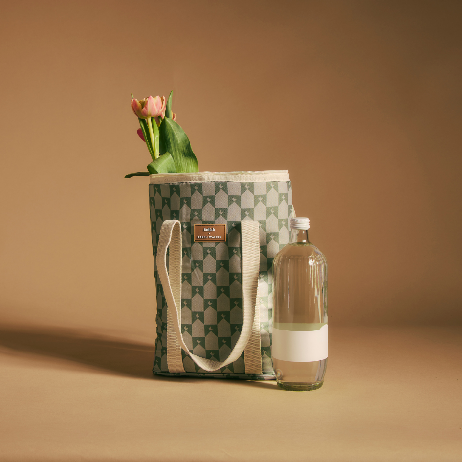 Wine Cooler Bag Kollab x Karen Walker Sage Monogram