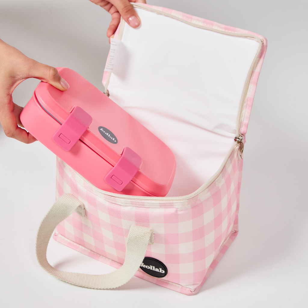 Pink Lunch Box - Candy Pink Check by Kollab