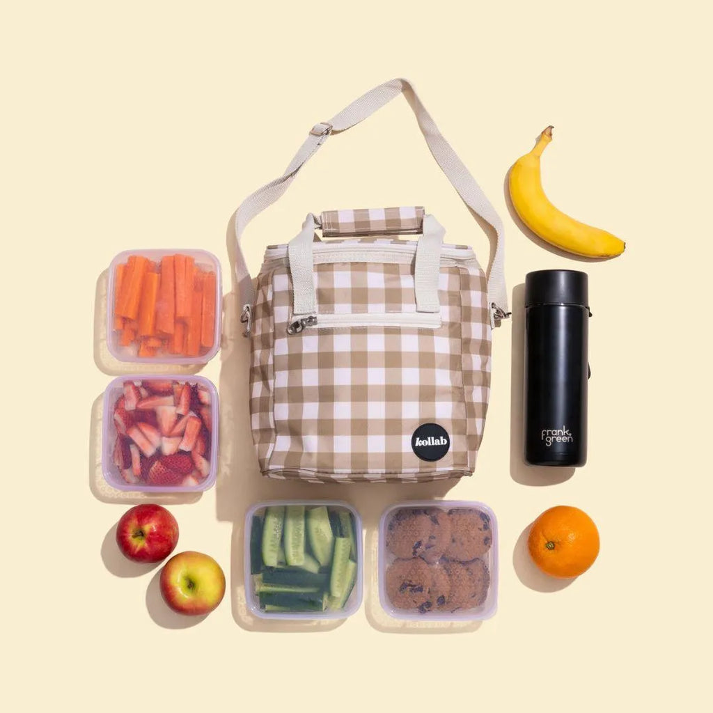 Mini Cooler Olive Check - Kollab Australia