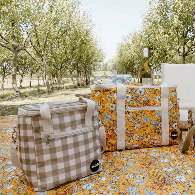 Mini Cooler Olive Check - Kollab Australia