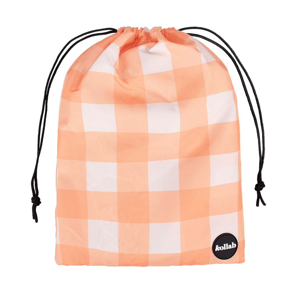 Fringed Tablecloth Apricot Check - Kollab Australia