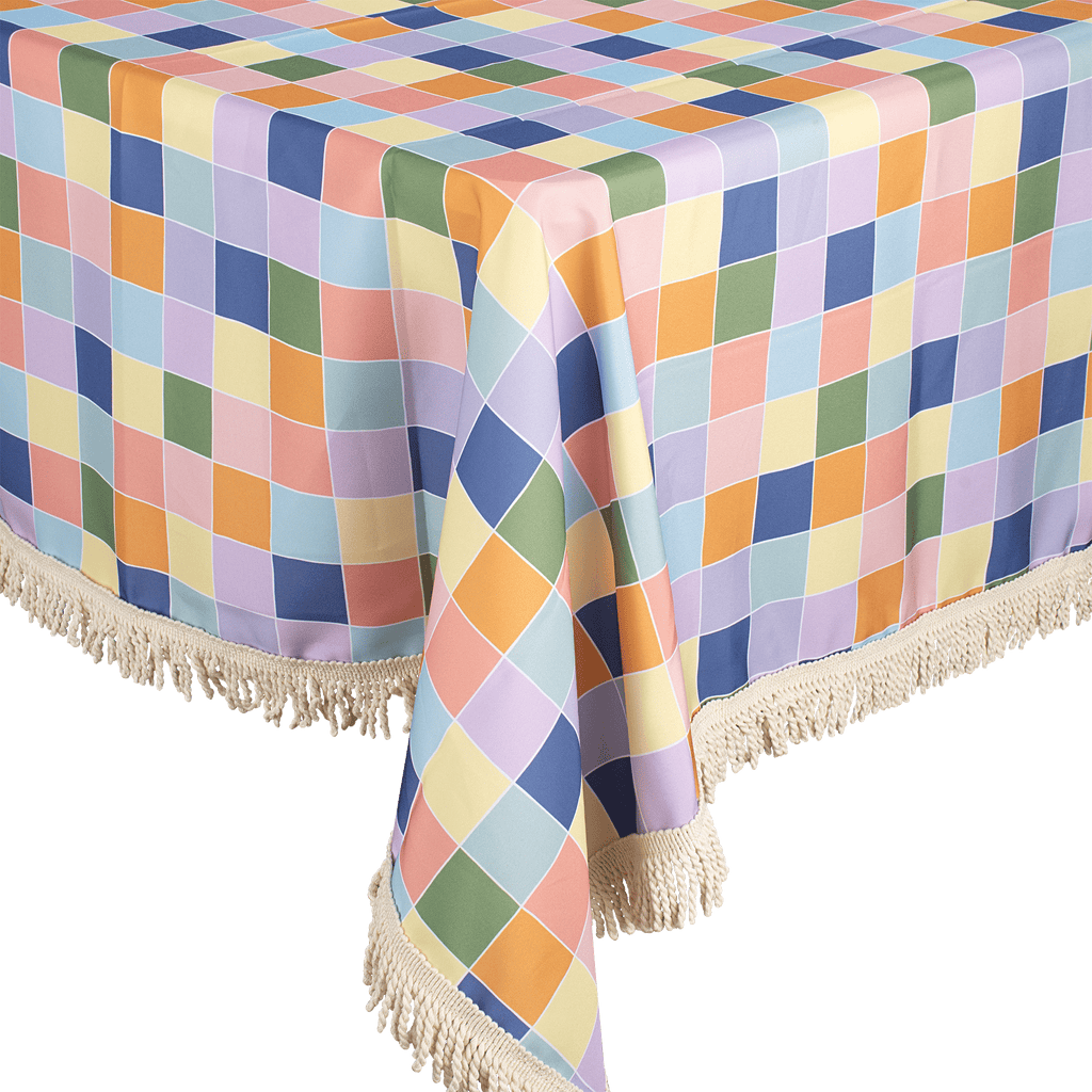 Fringed Tablecloth Checkers - Kollab Australia