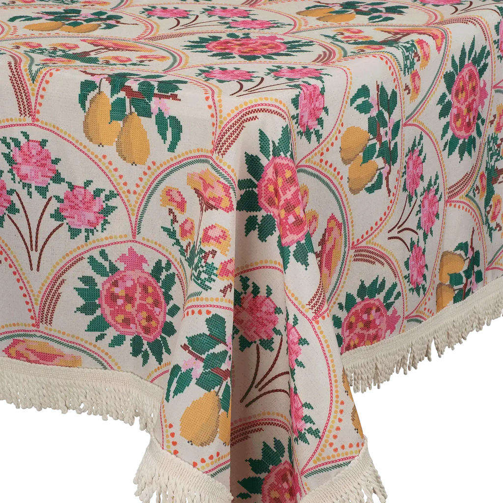 Fringed Tablecloth Needlepoint Garden – Kollab