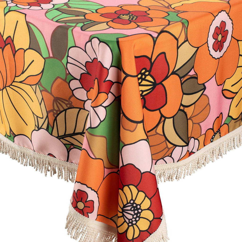 Fringed Tablecloth Betty Blooms - Kollab Australia