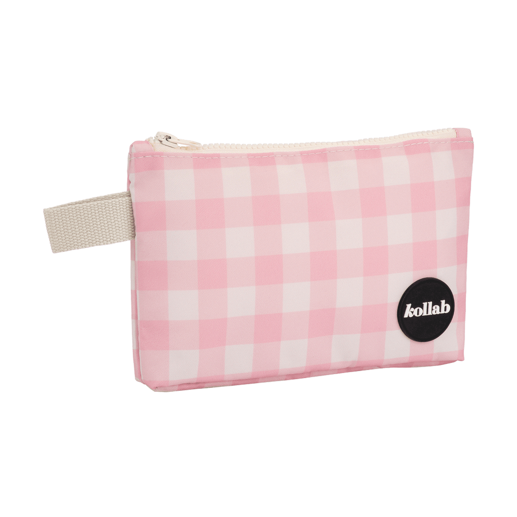 Pink Mini Pouch Mini Pouch Candy Pink Check – Kollab
