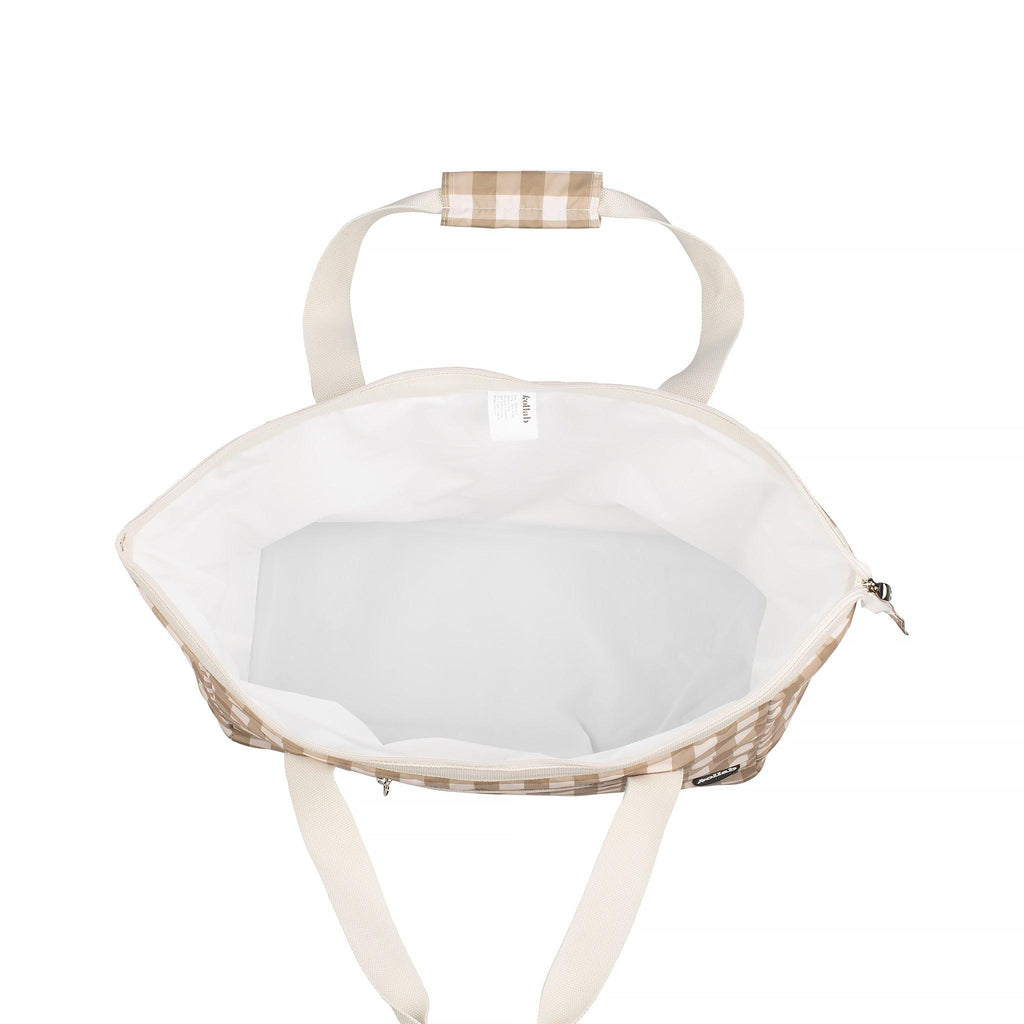 Holiday Tote Bag Olive Check - Kollab Australia