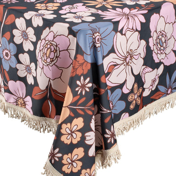 Fringed Tablecloth Lilac Fields - Kollab Australia