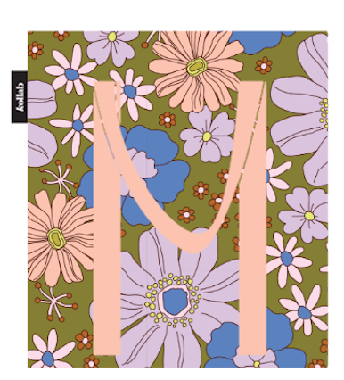 Cooler Bag Blue Flowers - Kollab Australia