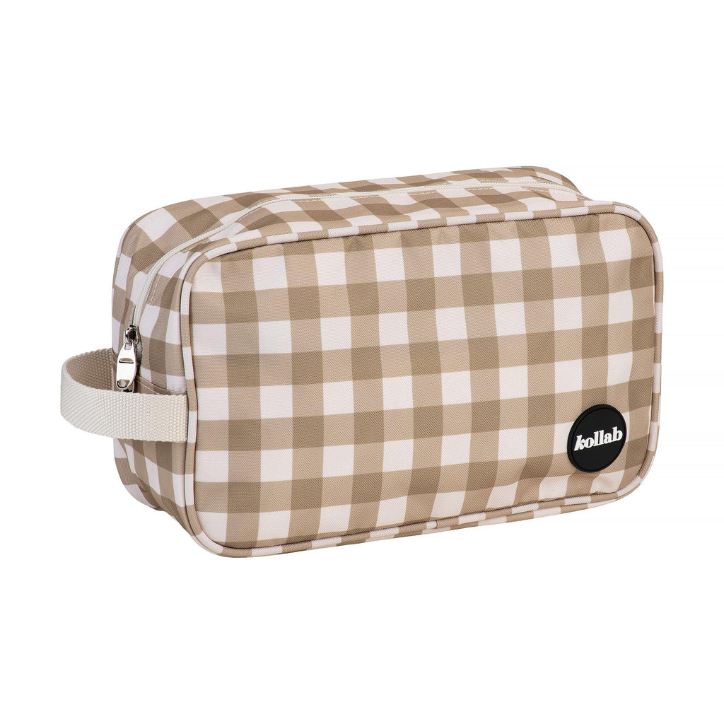 Travel Bag Olive Check - Kollab Australia