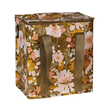 Cooler Bag Khaki Floral - Kollab Australia
