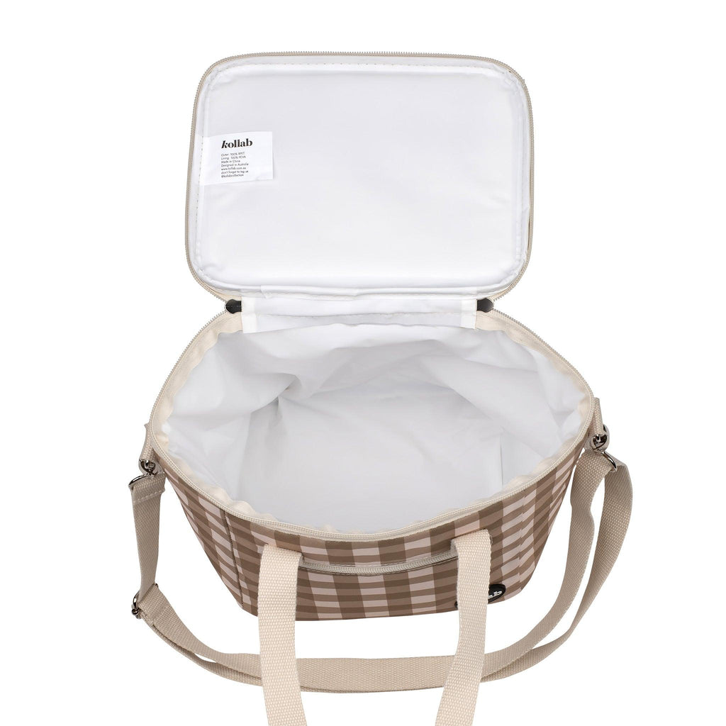 Holiday Mini Cooler Olive Check - Kollab Australia